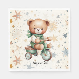 Servilleta De Papel Osos de peluche de acuarela estrellas fiesta de bi