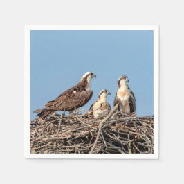 Servilleta De Papel Osprey mamá con sus hijos