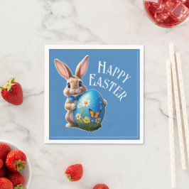 Servilleta De Papel Osterhase blauer Schleife - 