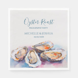 Servilleta De Papel ostión de verano moderno estilo ribereño pastel