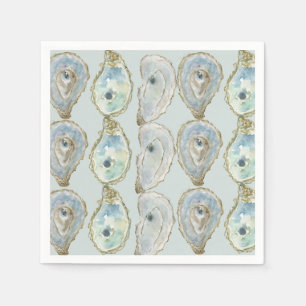 Servilleta De Papel Ostras de acuarela
