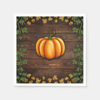Otoño Calabaza Rústico Verde Dorado Hiedra Campest