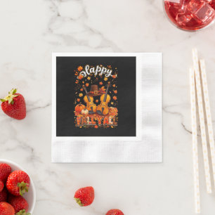 Servilleta De Papel Otoño de Acción de Gracias para Todos Violín Hojas