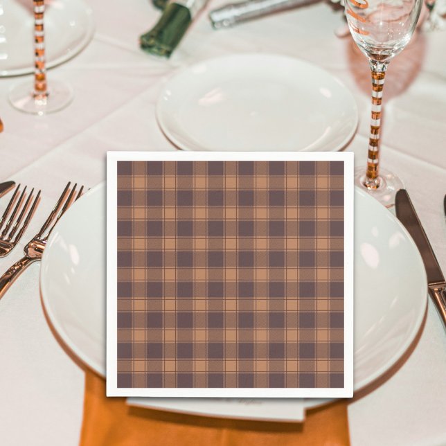 Servilleta De Papel Otoño de Brown Gingham (Subido por el creador)