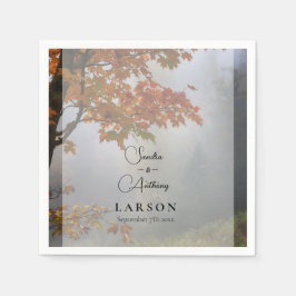 Servilleta De Papel Otoño deja servilletas rusticas Bodas