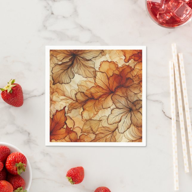 Servilleta De Papel Otoño Dorado deja papel de descodificación de tint (In situ)