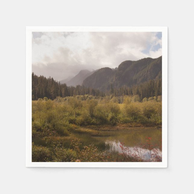 Servilleta De Papel Otoño en las montañas (Anverso)