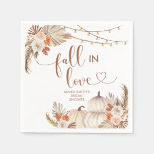 Servilleta de papel Otoño enamorada de calabaza rú
