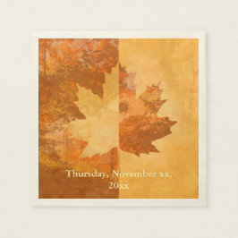 Servilleta De Papel Otoño, hoja de arce