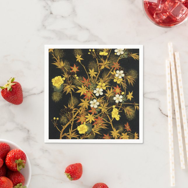 Servilleta De Papel Otoño japonés deja rico arte clásico (In situ)