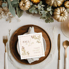 Servilleta De Papel Otoño Neutral Enamorarse Follaje de Otoño Boda Duc