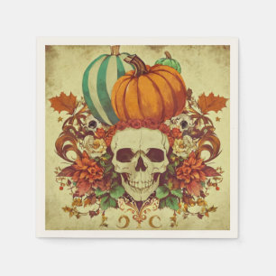 Servilleta De Papel Otoño/otoño/Halloween/calabaza/esqueleto