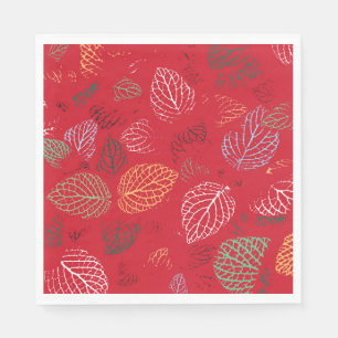 Servilleta De Papel Otoño, patrón de hojas