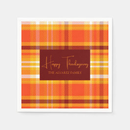 Servilleta De Papel Otoño Plaid Home Decor Caer Temporada De Acción De