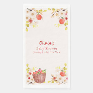 Servilleta De Papel Otoño Rústico Jardinería de Manzanas Shower de Beb