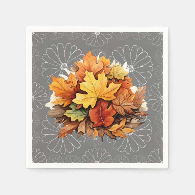 Servilleta De Papel Otoño Sale Gray BG (Anverso)