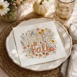 Servilleta De Papel Otoño Servilletas de Acuarela Otoño Feliz
