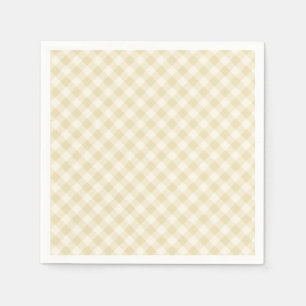Servilleta De Papel Otoño Temprano Retro Gingham Trigo Dorado