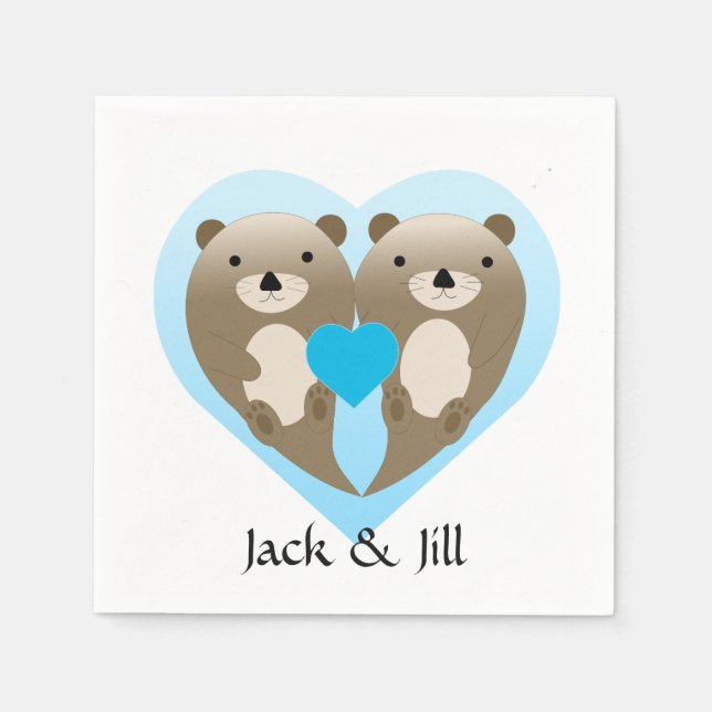 Servilleta De Papel Otter Love (Anverso)