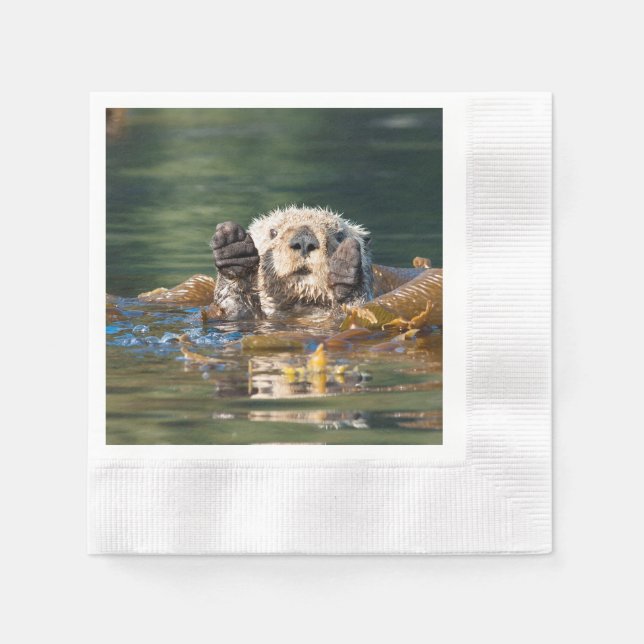 Servilleta De Papel Otter Sea Otter (Anverso)