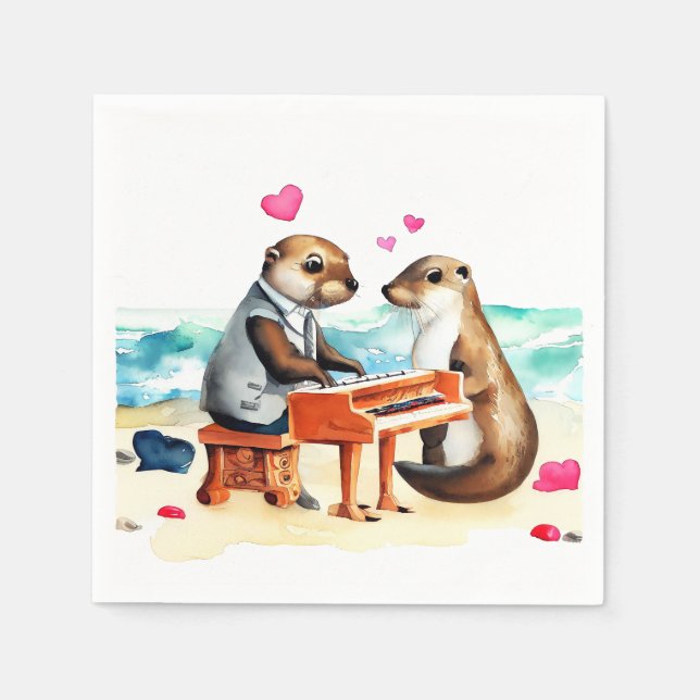 Servilleta De Papel Otters (Anverso)