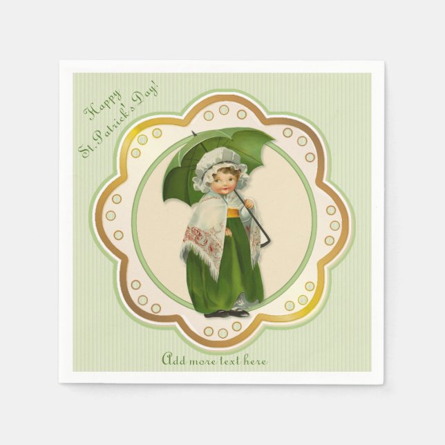Servilleta De Papel Ould Ireland Umbrella Chica Napkins (Anverso)
