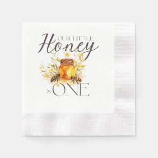 Servilleta De Papel Our Little Honey is One napkin