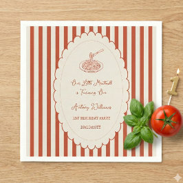 Servilleta De Papel Our little meatball is turning one 1st Birthday