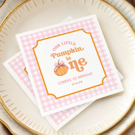 Servilleta De Papel Our Little Pumpkin Girl 1st Birthday Party