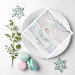 Servilleta De Papel Our Little Snowbaby is on the way Winter Accent