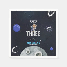 Servilleta De Papel Outer Space Astronaut Any Age Birthday