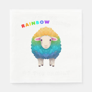 Servilleta De Papel Oveja arcoiris de la familia LGBTQ Feliz Orgullo