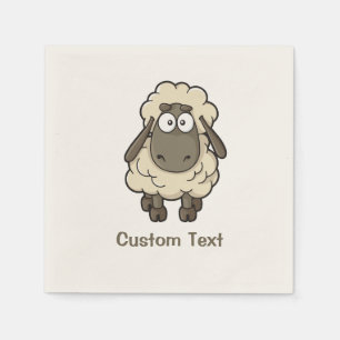 Servilleta De Papel Oveja Personalizado Beige