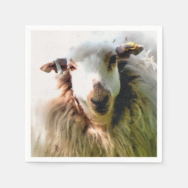 SERVILLETA DE PAPEL OVEJAS CUIDADAS (Anverso)