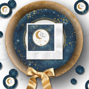 Servilleta De Papel Over the Moon Space Baby Shower