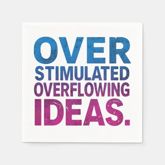 Servilleta De Papel Overstimulated Ideas ND Cocktail Napkins  (Anverso)