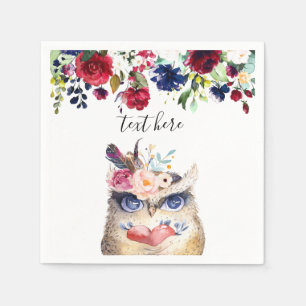 Servilleta De Papel OWL, bohemias, boho floral