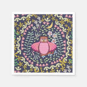 Servilleta De Papel Owl Folk