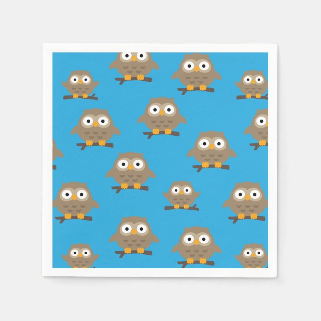 Servilleta De Papel Owls Napkins (Anverso)