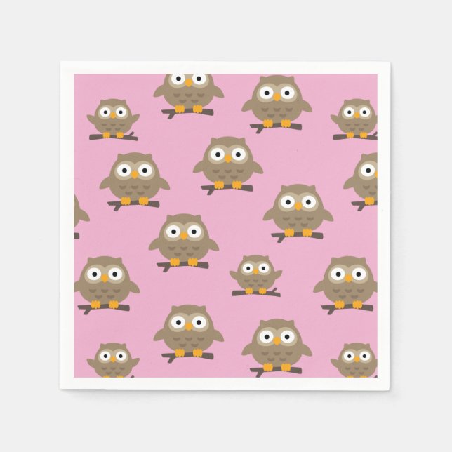 Servilleta De Papel Owls Napkins (Anverso)