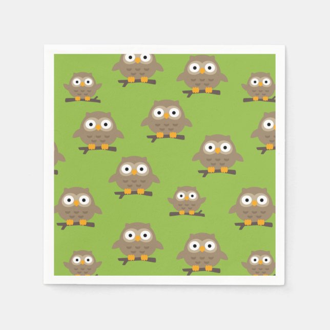 Servilleta De Papel Owls Napkins (Anverso)