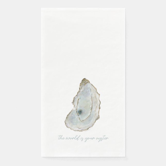 Servilleta De Papel Oyster acuático (Anverso)