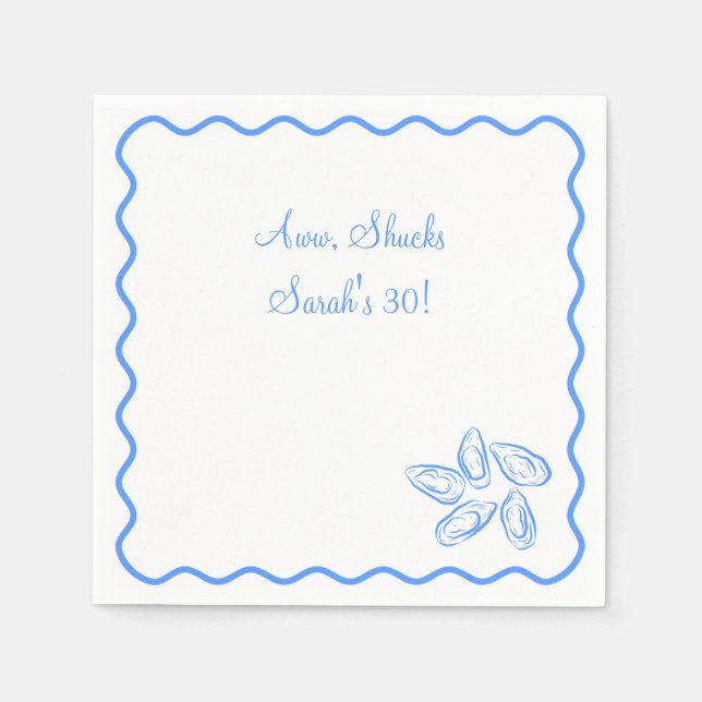Servilleta De Papel Oyster Funny Birthday (Anverso)