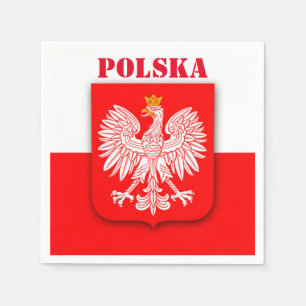 Servilleta De Papel Pabellón de Polonia: Fútbol Patriótico Polska