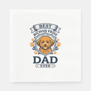 Servilleta De Papel Padre Bichon Frise Siempre Huellas de Patas de Per