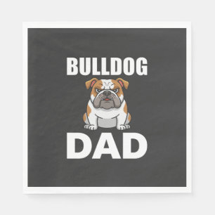 Servilleta De Papel Padre Bulldog Dibujo Amante de Perros