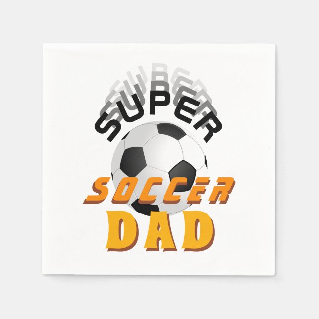 Servilleta De Papel Padre deportivo de la pelota de fútbol de Super So (Anverso)