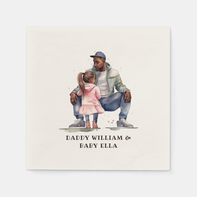 Servilleta De Papel Padre negro y bono de hija (Anverso)