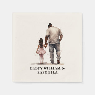 Servilleta De Papel Padre negro y bonos de la hija (6)