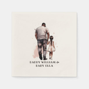 Servilleta De Papel Padre negro y bonos de la hija (8)